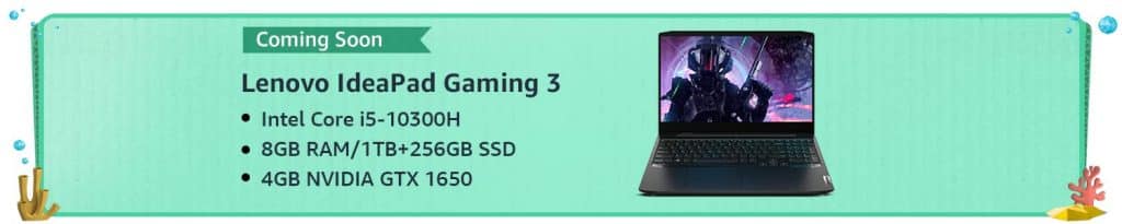 Lenovo Ideapad Gaming 3 with Core i5-10300H and GTX 1650 GPU launching on Prime Day