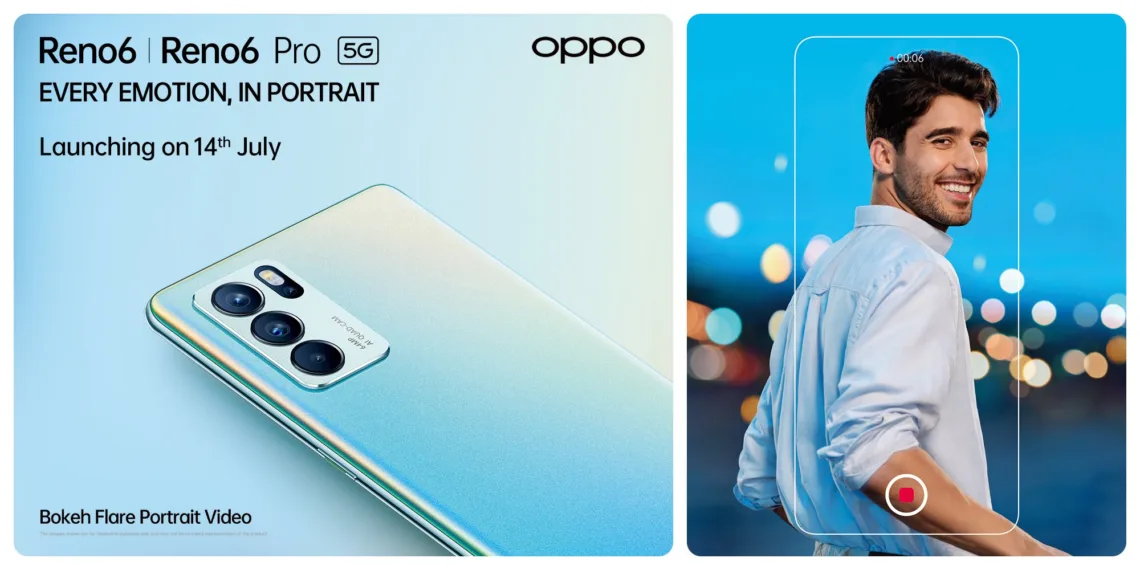 OPPO Reno 6 and Reno 6 Pro will launch in India on 14th July | Reno 6 Pro confirmed to have Dimensity 1200 SoC