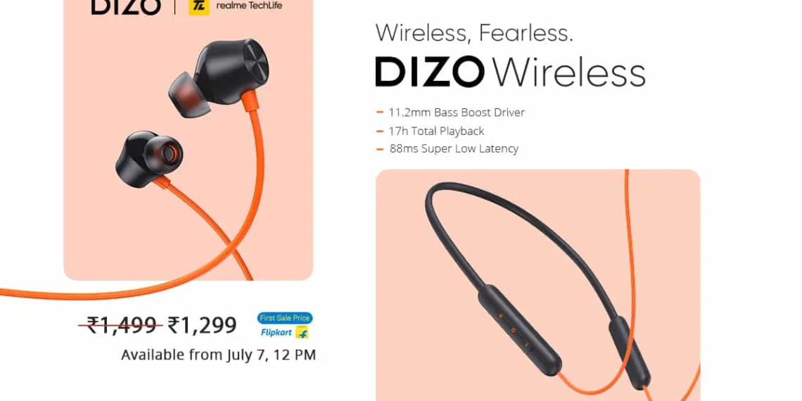DIZO Wireless Neckband launched in India at Rs.1,299
