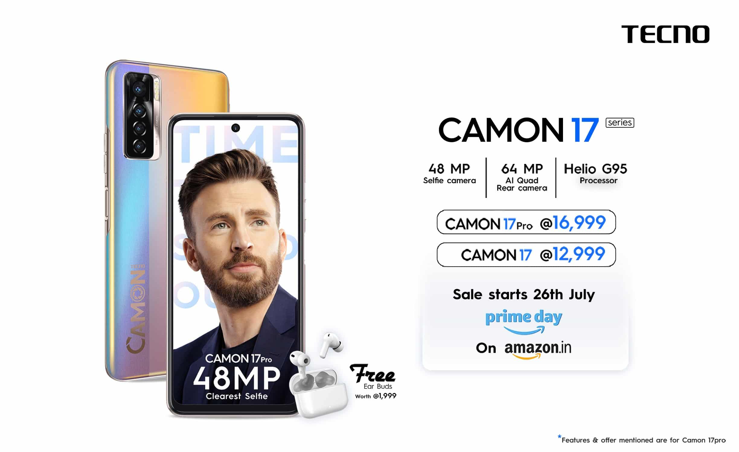 TECNO Camon 17 and Camon 17 Pro launched with 90Hz display and MediaTek processor in India TECNO Camon 17 and Camon 17 Pro launched with 90Hz display and MediaTek processor in India