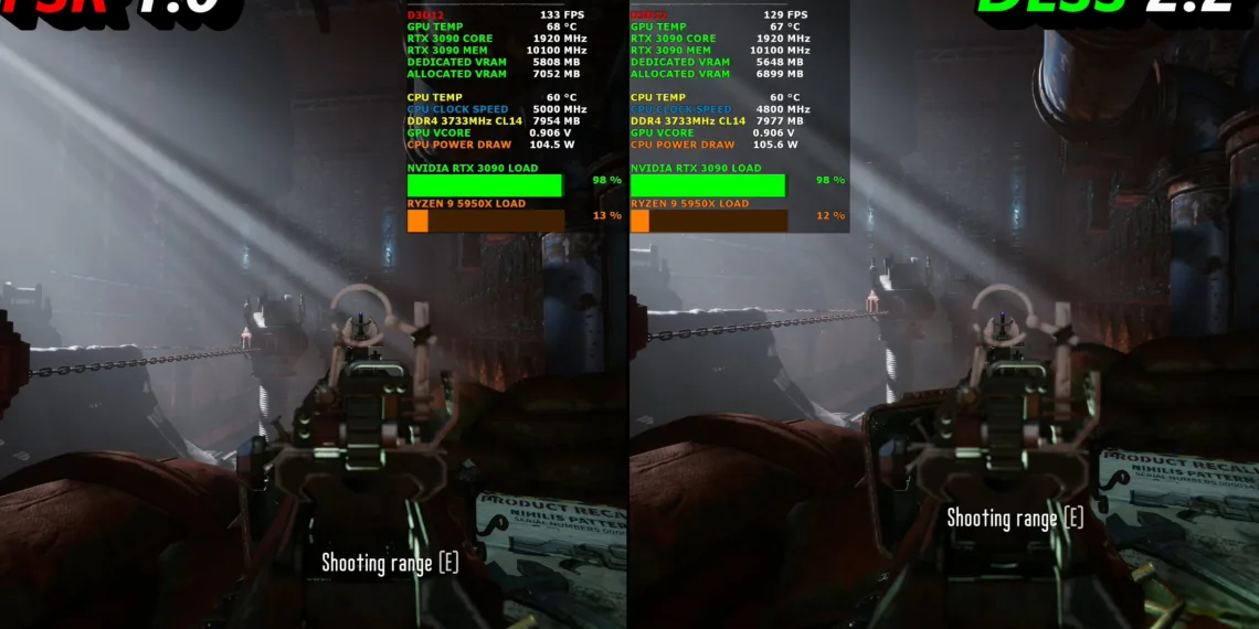 Both AMD FSR and NVIDIA DLSS looks similar at 4K resolution