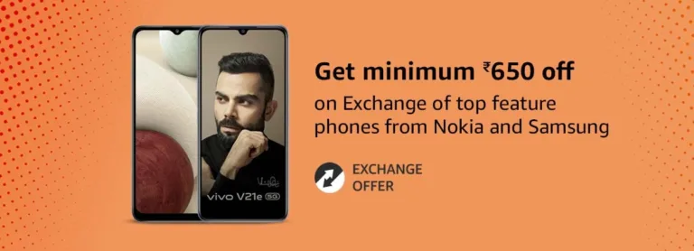 You can now exchange a feature phone on Amazon India and get a minimum of ₹650 off