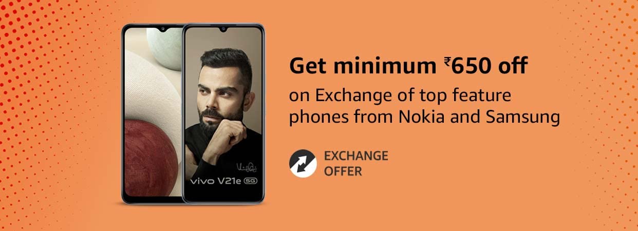 You can now exchange a feature phone on Amazon India and get a minimum of ₹650 off