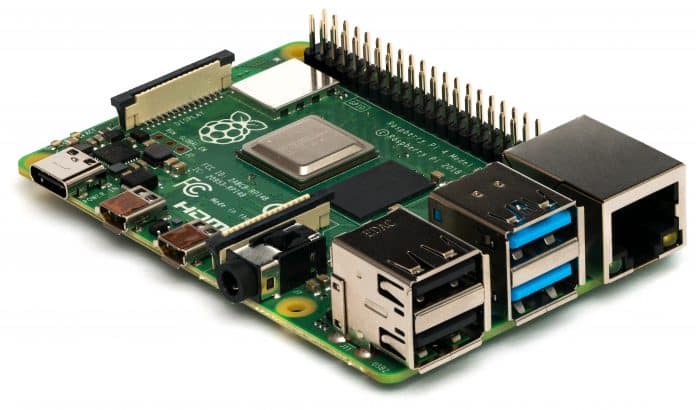 Raspberry_Pi_4_Model_B_-_Side Raspberry Pi updated with 128 GB eMMC storage by a Pi enthusiast