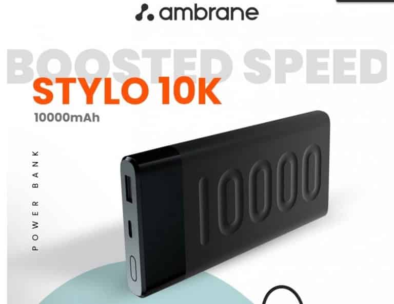 Ambrane Stylo 10K Power Bank with 20W fast charging is arriving on Amazon Prime Day