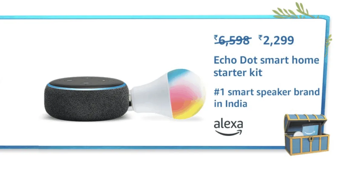 Amazon Echo Dot 3rd Gen & Wipro 9W LED Smart Bulb combo to available for only ₹2,299 on Prime Day