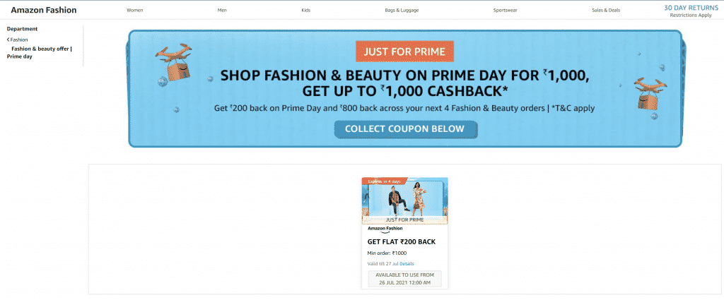 Amazon India brings a new Shop for Rs. 1000, get up to Rs. 1000 back offer