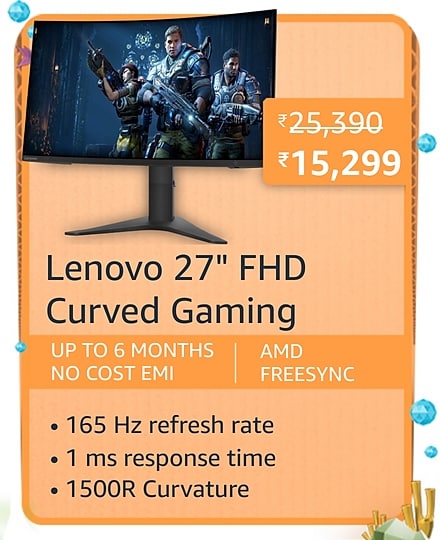 lenovo 8 Here are all the best deals on Gaming Monitors during the Amazon Great Freedom Festival sale