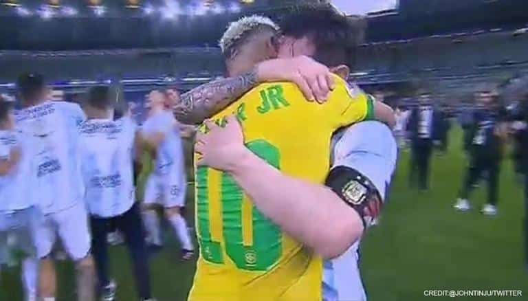 Neymar pays tribute to Lionel Messi despite Brazil losing to Argentina in the Copa America 2021 final