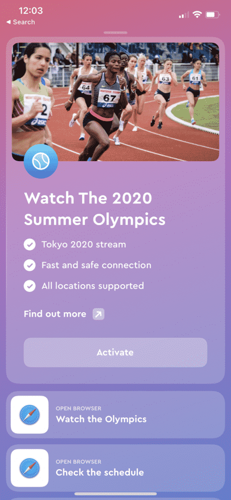 olympic games shortcut