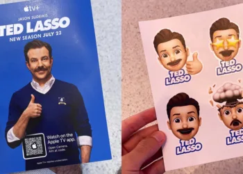 Apple is giving away Ted Lasso stickers at retail stores