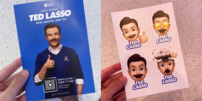 Apple is giving away Ted Lasso stickers at retail stores Apple is giving away Ted Lasso stickers at retail stores