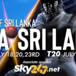 Sky247.Net announced as associate sponsor of the India Tour of Sri Lanka