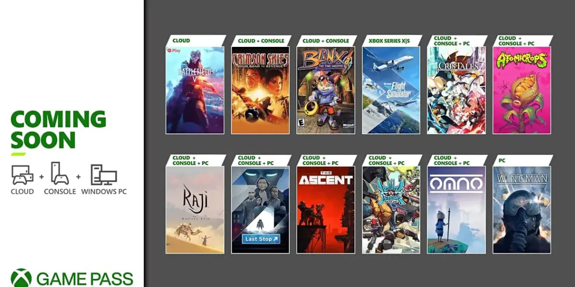 Xbox Game Pass adds The Ascent, Cris Tales, and Battlefield V also brings Microsoft Flight Simulator to Xbox