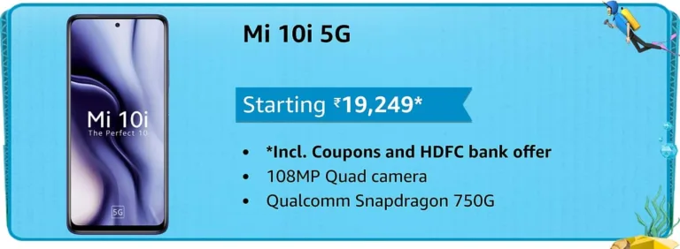 Mi 10i 5G is now available at only ₹19,249 on the Amazon Prime Day
