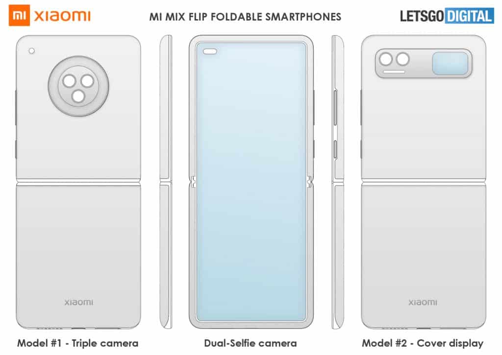 xiaomi foldable smartphones 1024x725 1 Xiaomi has filed patents that seem like a cheaper alternative to the Samsung Z Flip