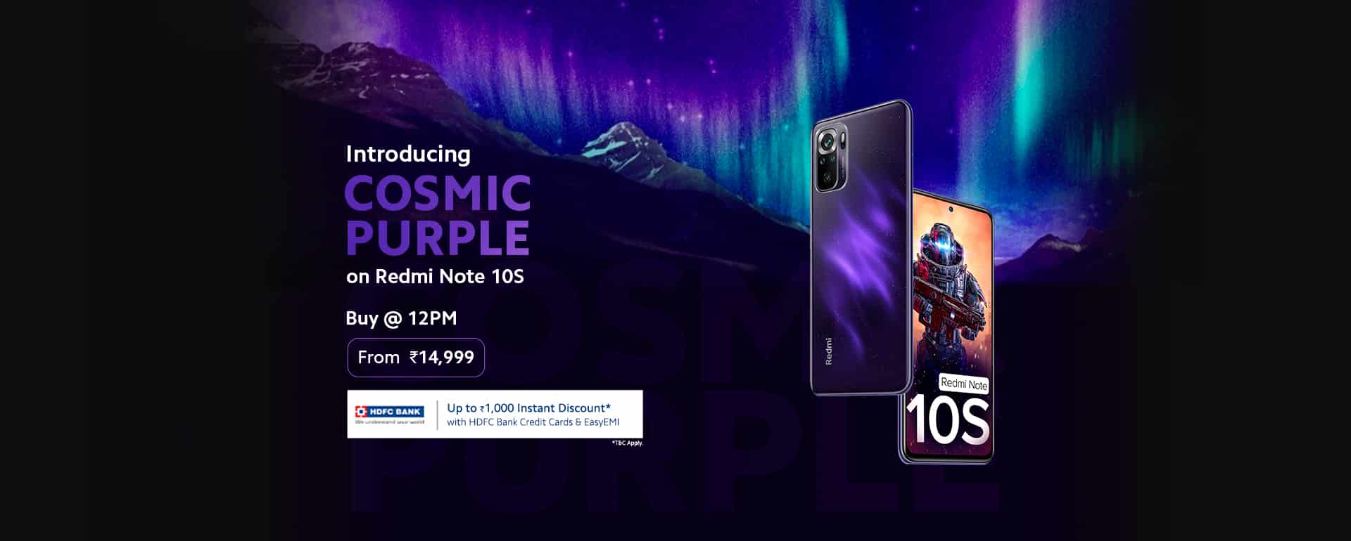 Redmi Note 10S Cosmic Purple Color Variant Launching today in India