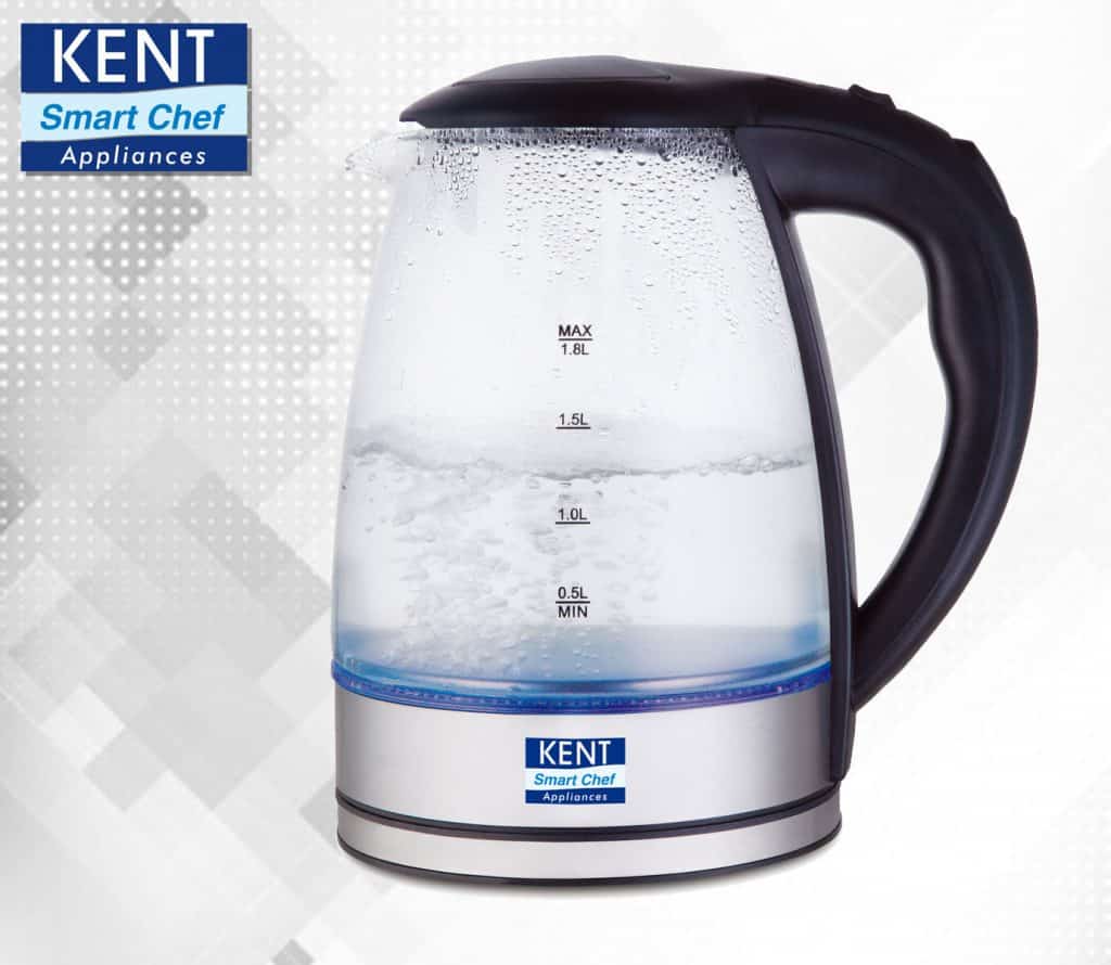 KENT Electric Glass Kettle_TechnoSports.co.in