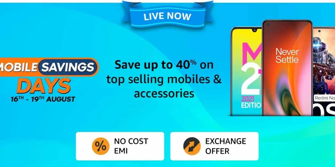 Amazon India announces Mobile Savings Days with up to 10% off on smartphones