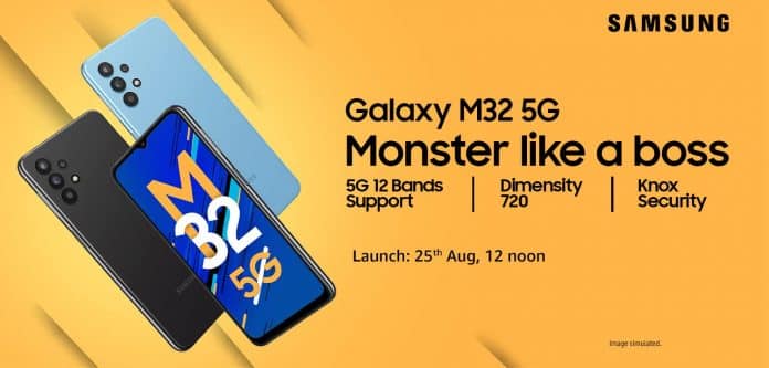 Samsung Galaxy M32 5G launching in India on 25th August Samsung Galaxy M32 5G launching in India on 25th August