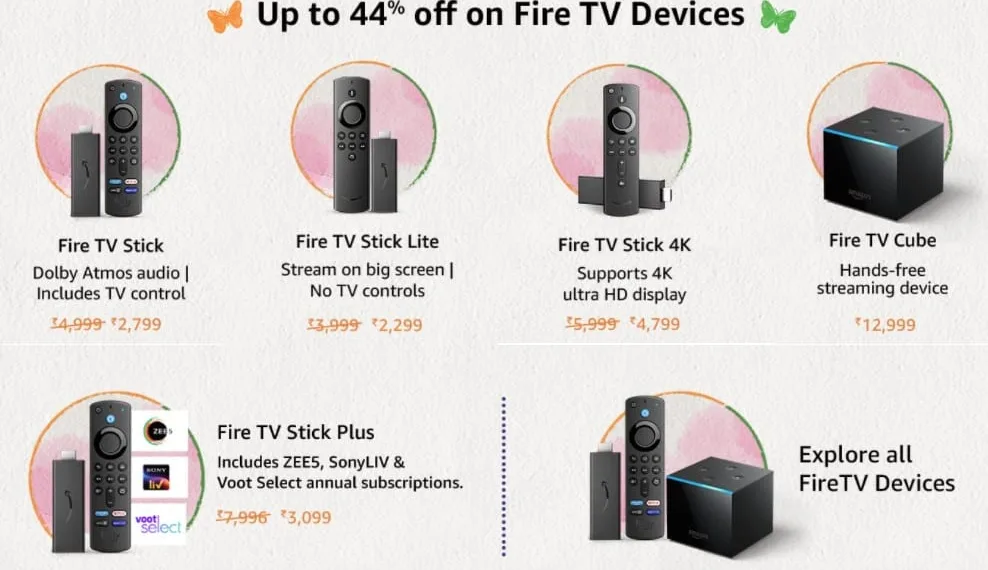 Best Deals on Amazon Fire TV Devices during Amazon Great Freedom Festival