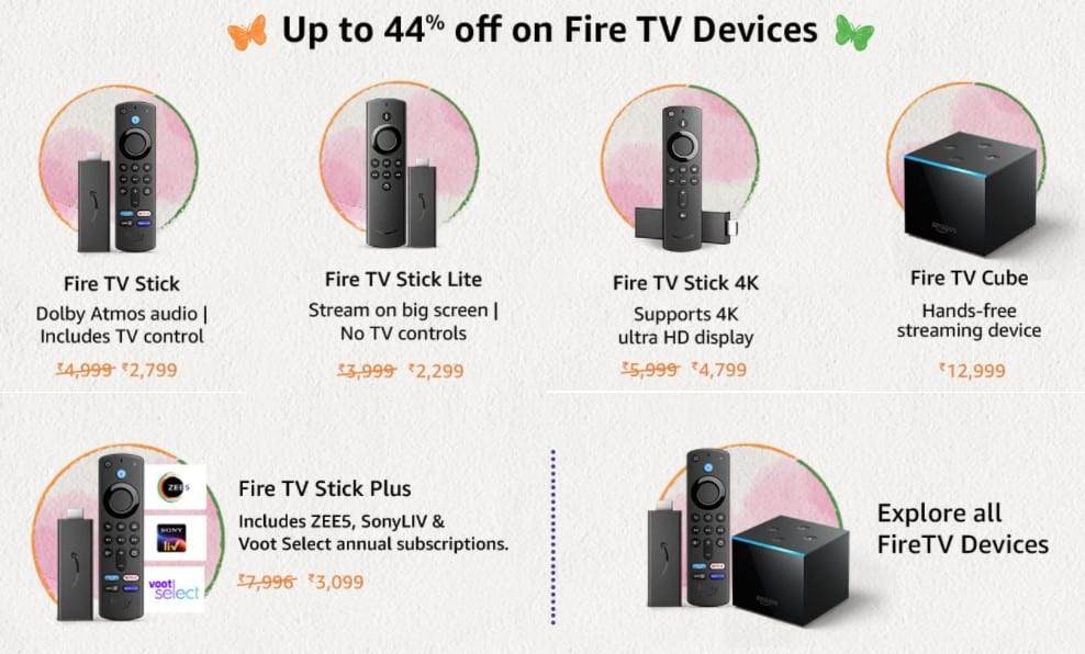 Best Deals on Amazon Fire TV Devices during Amazon Great Freedom Festival