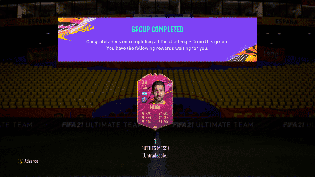 Screenshot 413 FIFA 21: How to do the 99-rated Lionel Messi Futties SBC card celebrating his PSG move and is it worth doing?