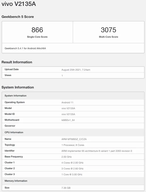 Vivo X70t Pro V2135A Geekbench Vivo to bring the Vivo NEX series back and will be upgraded once a year