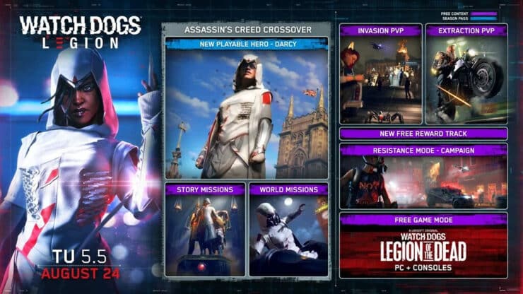 WCCFwatchdogslegion18 740x416 1 Assassins Creed meets Watch Dogs: Legion in the new DLC launch trailer
