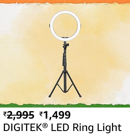 digitek LED ring light All the upcoming deals on Cameras and Accessories during the Amazon Great Freedom Festival sale