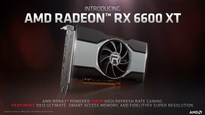 AMD’s Radeon RX 6600 XT GPU can reportedly achieve an overclock up to 2,800 MHz AMD’s Radeon RX 6600 XT GPU can reportedly achieve an overclock up to 2,800 MHz