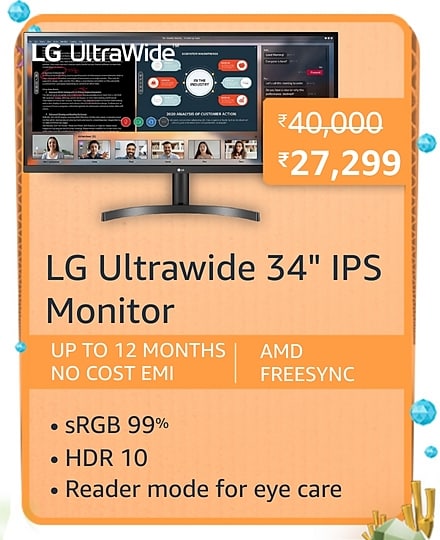 lg ultrawide Here are all the best deals on Monitors during the Amazon Great Indian Festival sale