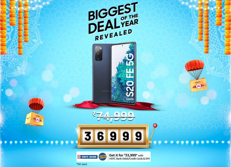 Mind-Blowing Deal: Samsung Galaxy S20 FE 5G to cost only ₹36,999 during Great Indian Festival