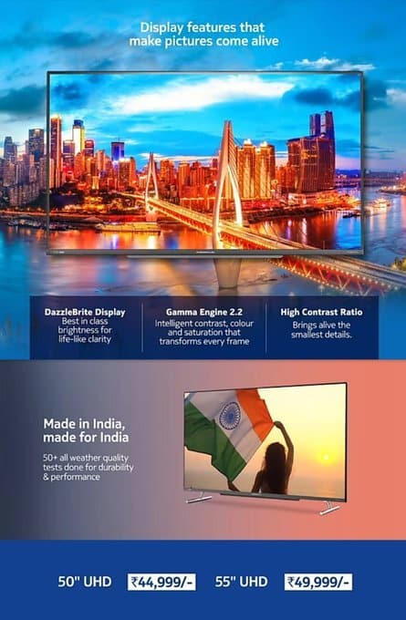 FAWqAgSUUAUJZMa Nokia launches new Smart TVs with Android 11 from 44,999 INR