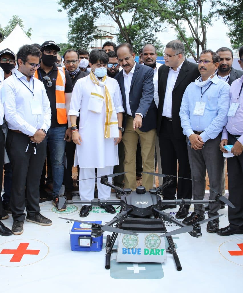 India witnesses the first ever delivery of Medicines Jabs by drone 4 TechnoSports.co .in