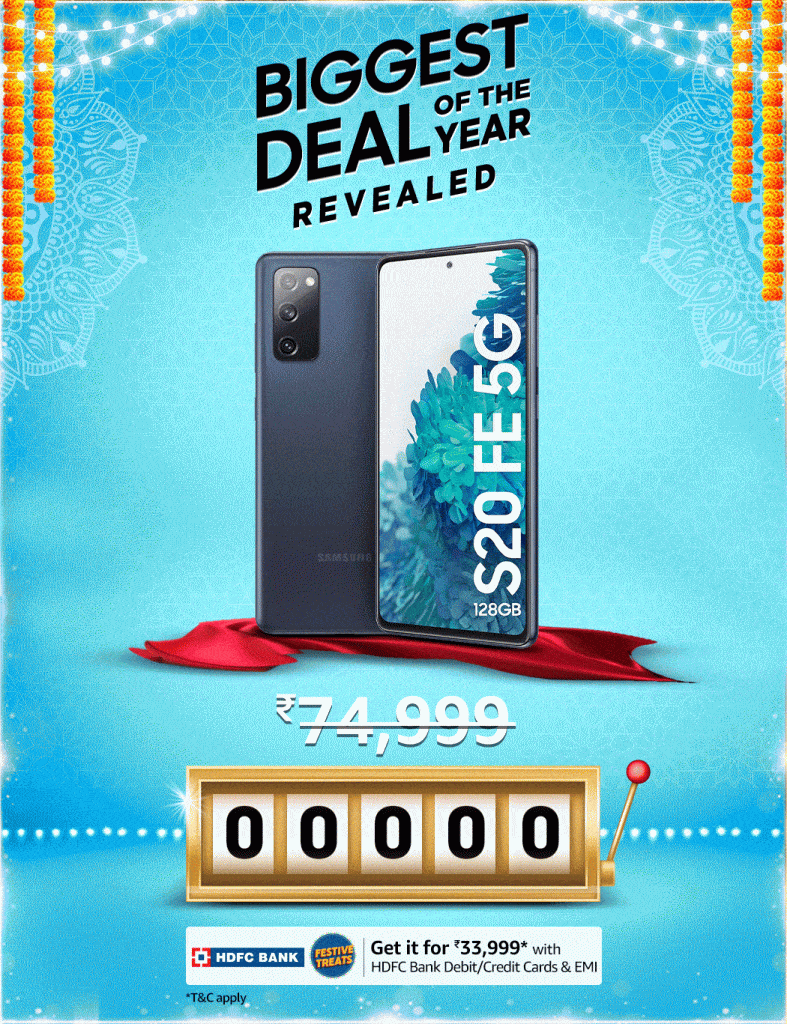 Mind-Blowing Deal: Samsung Galaxy S20 FE 5G to cost only ₹36,999 during Great Indian Festival