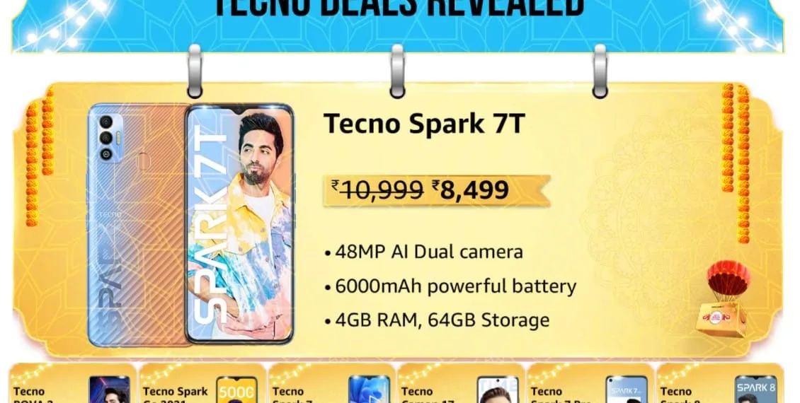 Tecno Smartphone Delas in the Amazon Great Indian Festival