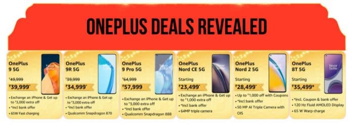 OnePlus Deal Revealed for Amazon Great Indian Festival 2021 OnePlus Deal Revealed for Amazon Great Indian Festival 2021