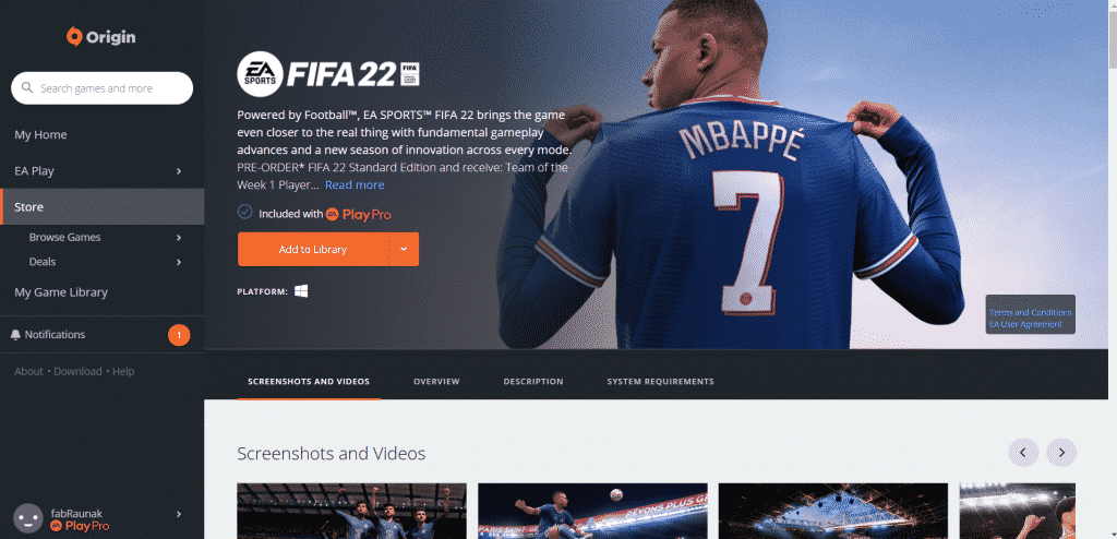Screenshot 271 FIFA 22: How to download FIFA 22 on PC and play the game on EA Play early access?