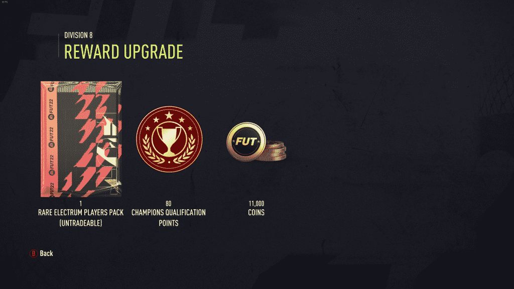 Screenshot 545 FIFA 22: What do you get in the first reward of Division Rivals in FUT 22