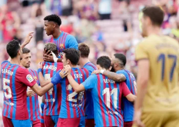 Ansu Fati scores a brilliant goal on his return to Barcelona