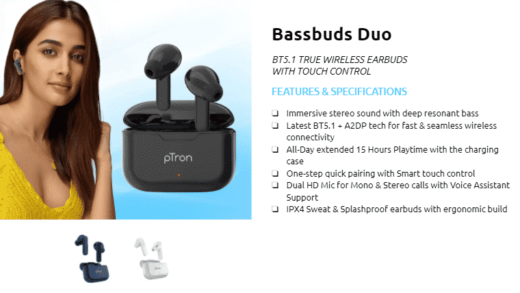 image 19 pTron launches Gaming Earbuds and 3 New TWS Earbuds ahead of the Festive Season starting at ₹999