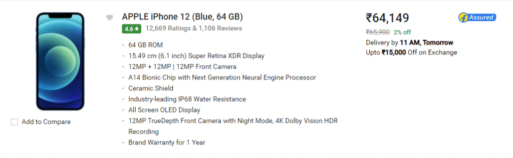 image 45 iPhone 12 will be available at only Rs.49,9999 on the Flipkart Big Billion Day Sale