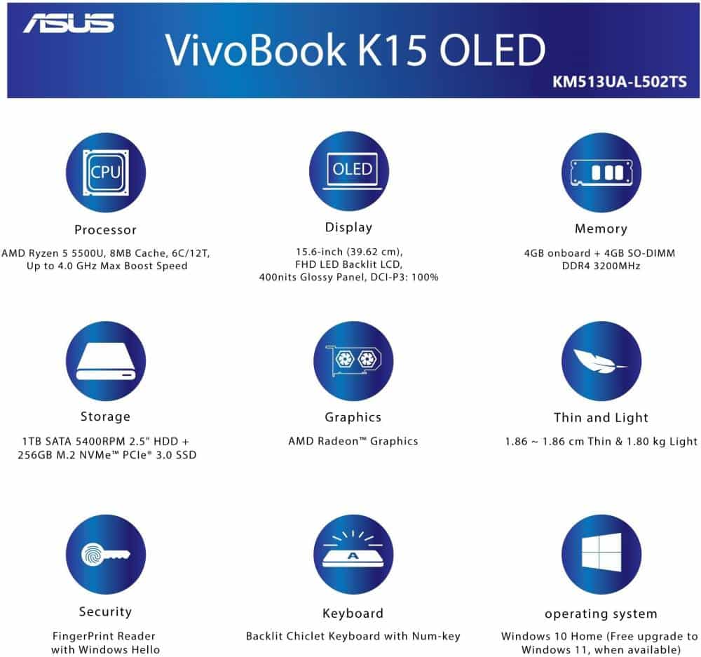ASUS Vivobook K15 OLED will be the cheapest laptop with an OLED display