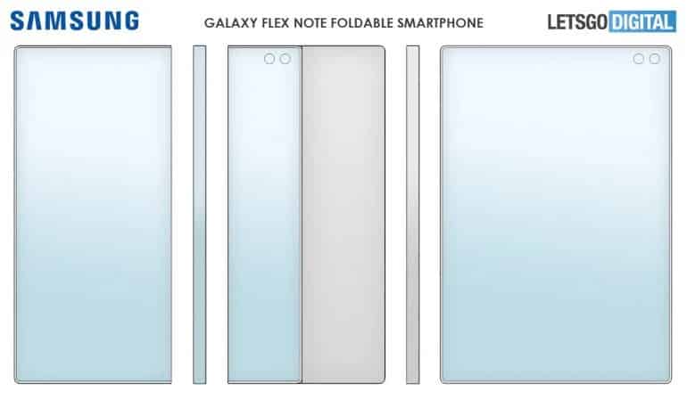 samsung flex note 770x449 1 Samsung is working on 'Galaxy Flex Note', which features a folding wrap around screen with an in-display camera