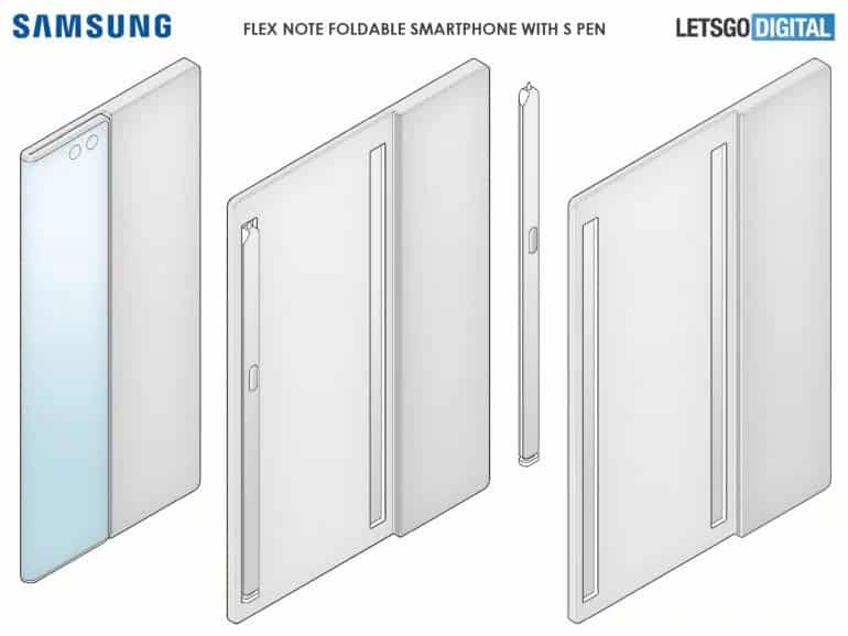 samsung galaxy flex note s pen 770x578 1 Samsung is working on 'Galaxy Flex Note', which features a folding wrap around screen with an in-display camera