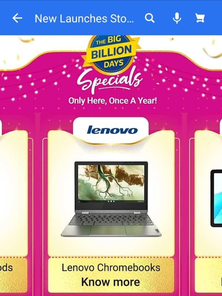 New Lenovo Chromebook coming soon on Flipkart Big Billion Days sale