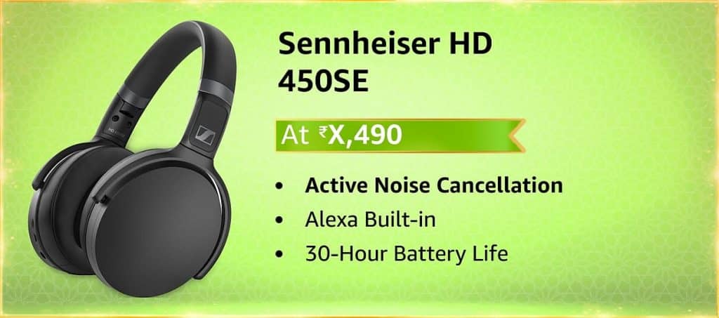 Sennheiser HD 450SE with Alexa Built-in launching on Amazon Great Indian Festival