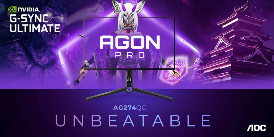 AOC's AGON PRO AG274QG QHD gaming monitor launched with a 240Hz refresh rate and G-SYNC ULTIMATE