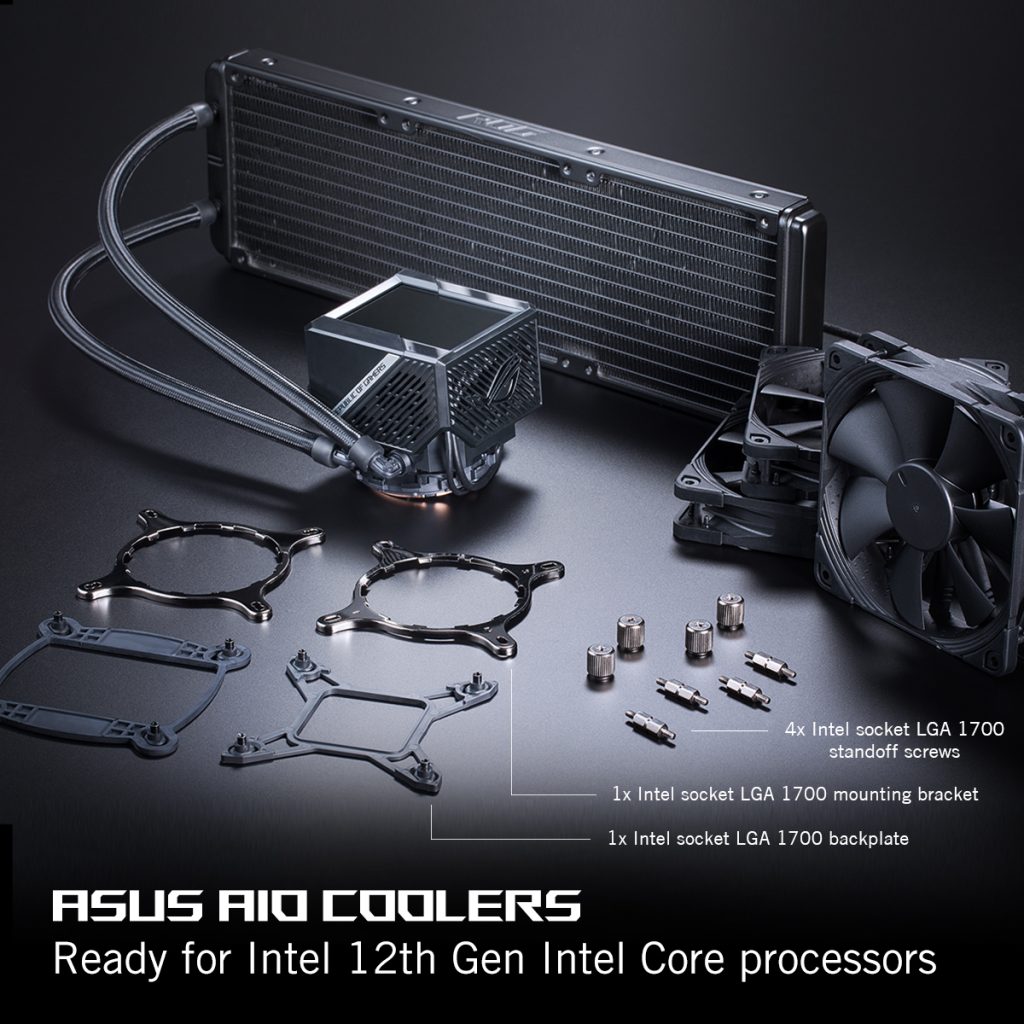 ASUS AIO Coolers Support 12th Generation Intel Core Processors